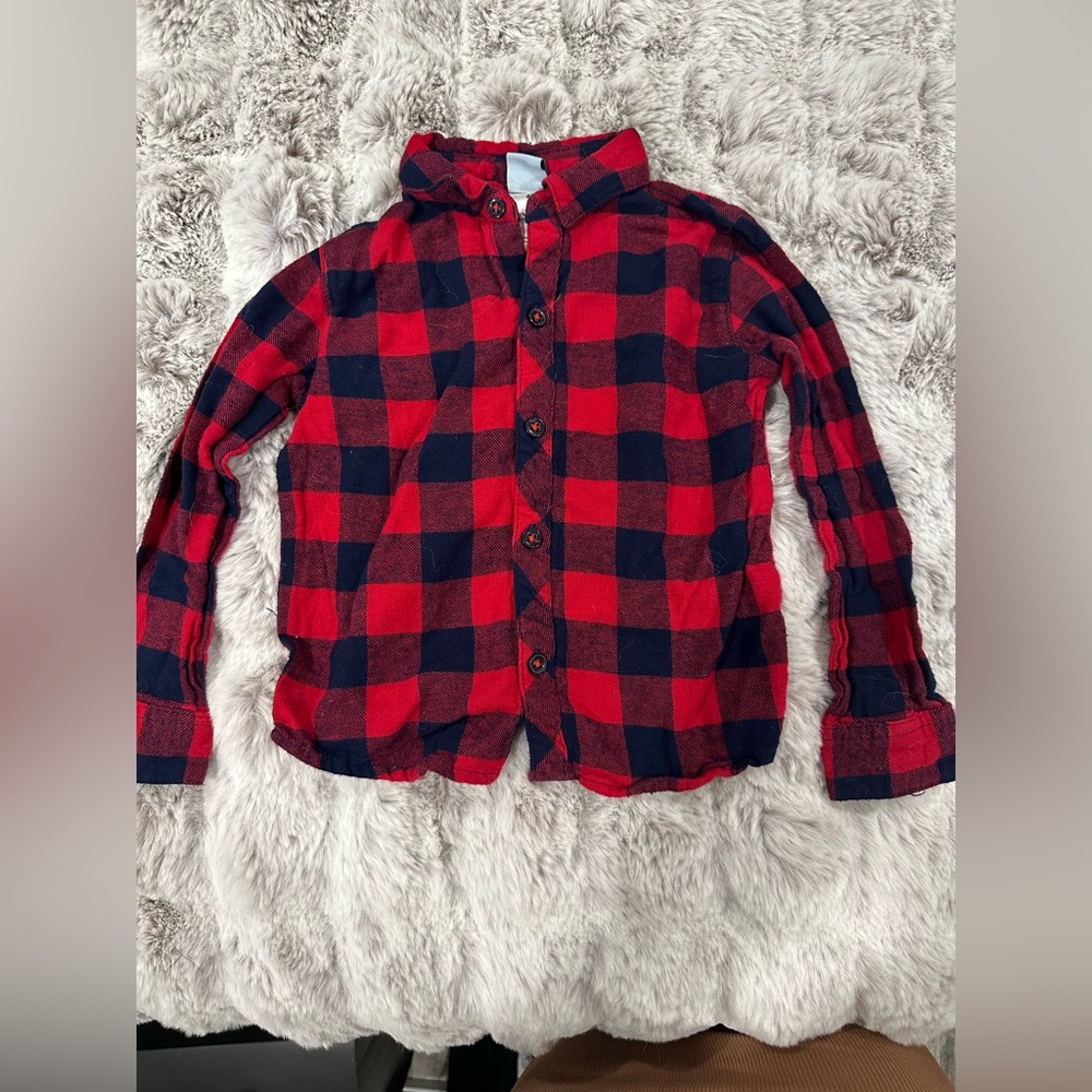 Toddler Boys Button Down Flannel